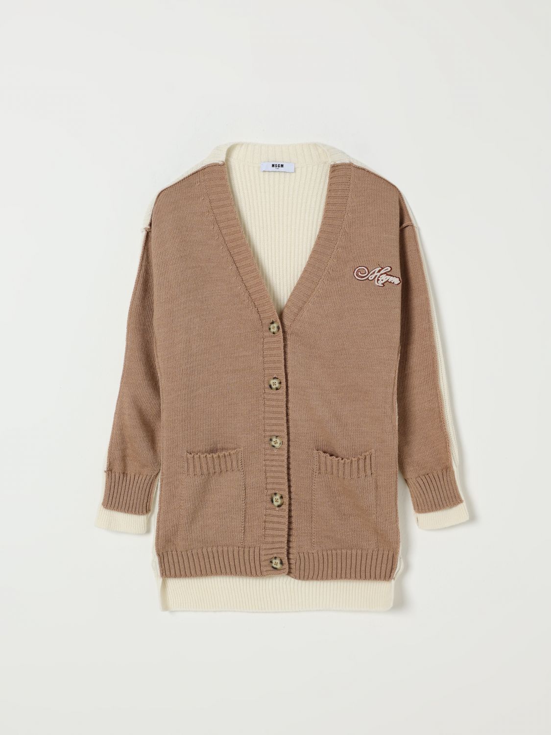 Msgm Sweater Kids Kids Color Beige In Brown