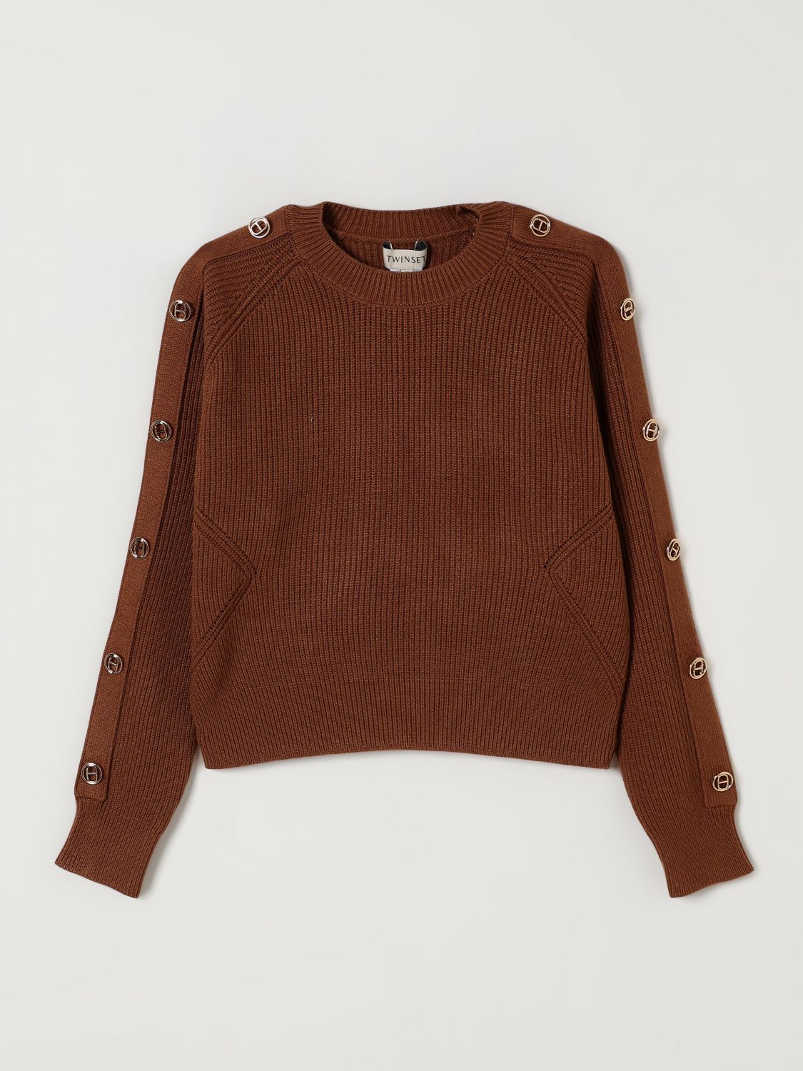 Twinset Sweater Kids Color Beige In Brown