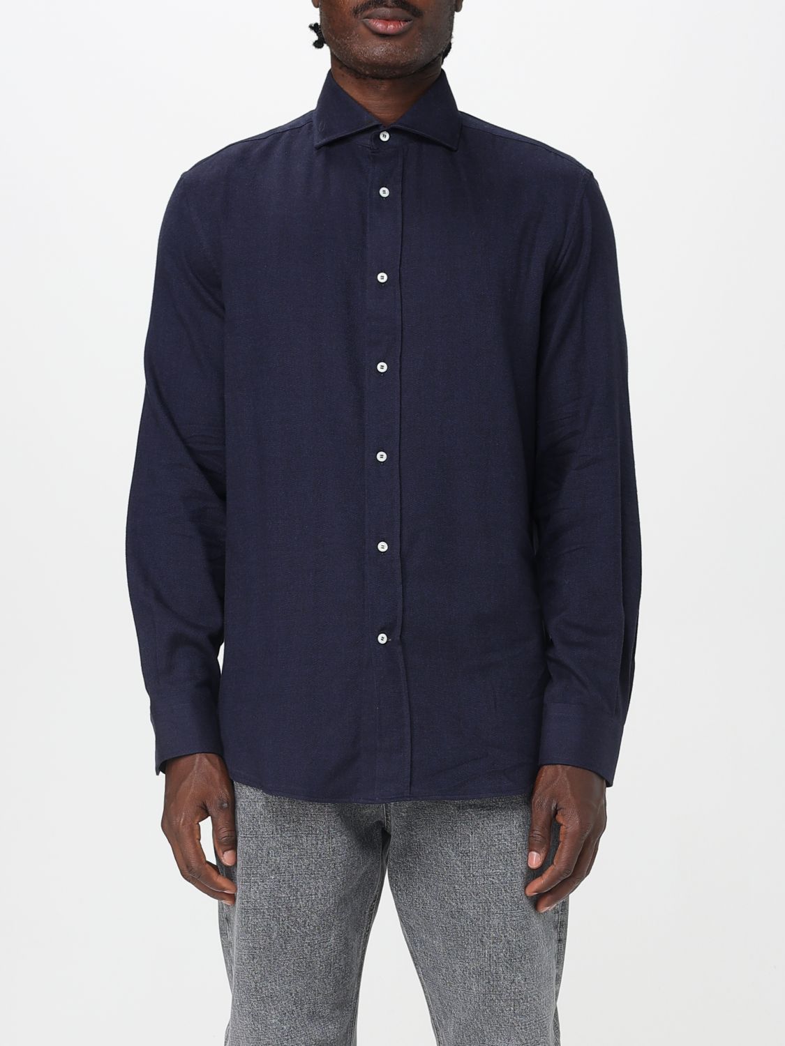 Brunello Cucinelli Shirt  Men Color Blue In Blue