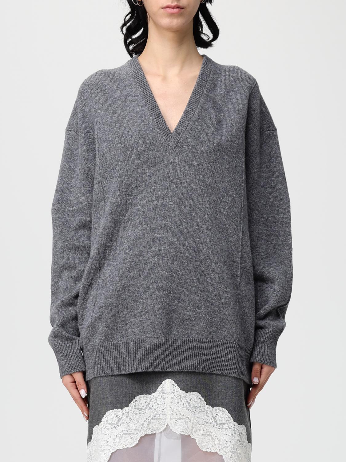Jil Sander Women Grey Wool Sweater, Xl Luxury Sweaters & Knitwear For Women Darveys In Gray