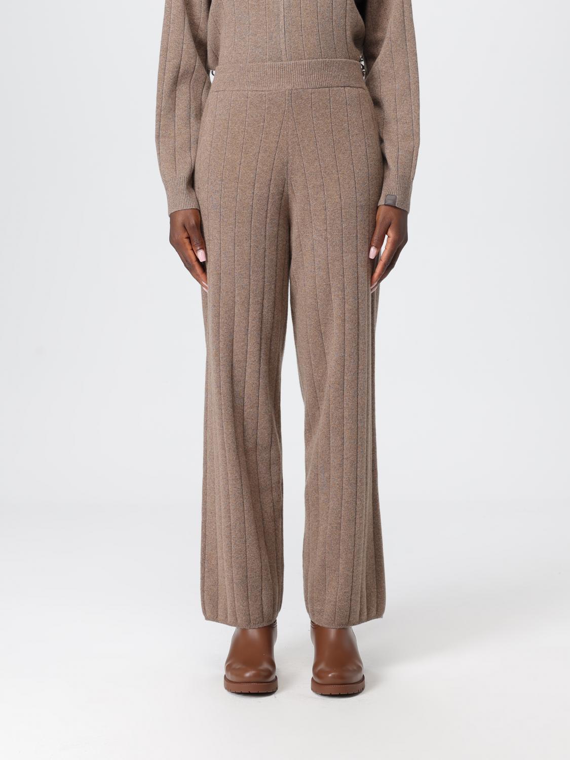 Max Mara Pants  Woman Color Beige In Gray