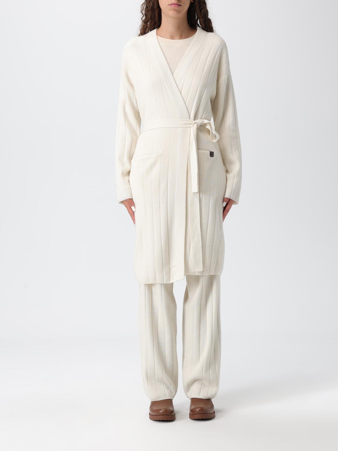 Max Mara Sweater  Woman Color White In Metallic