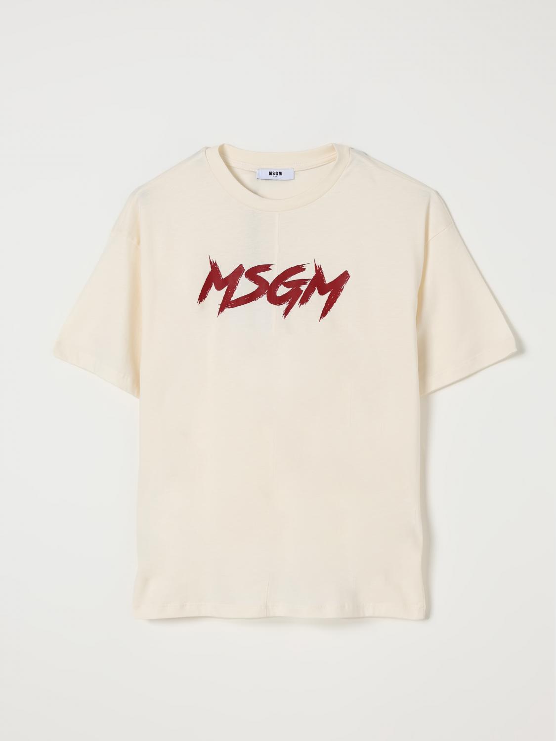 Msgm T-shirt  Kids Kids Color Cream In White