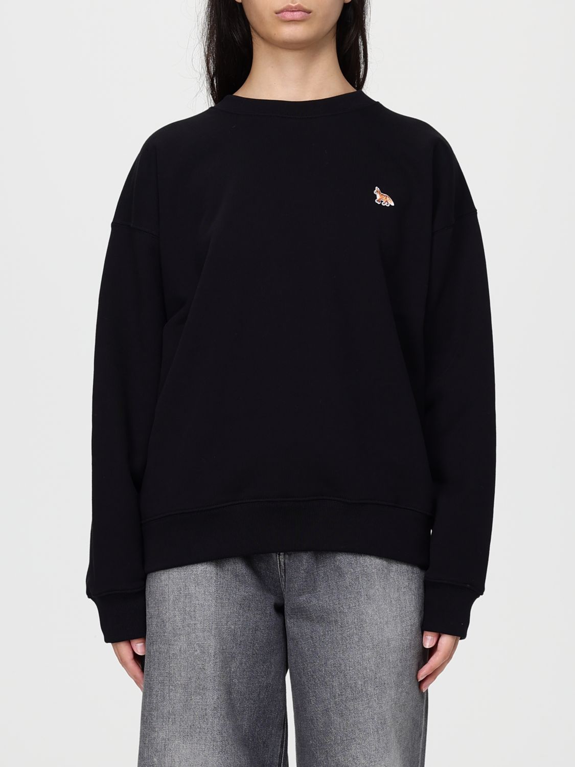 Maison Kitsuné Sweatshirt Woman Color Black In Black