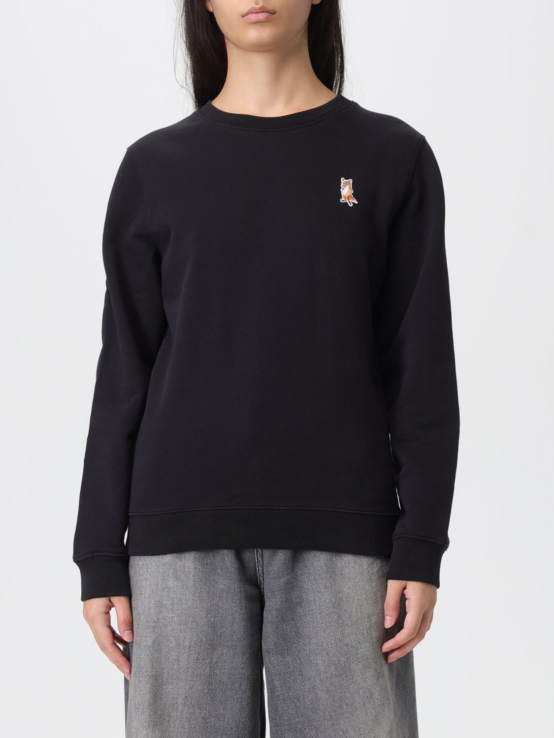 Maison Kitsuné Sweatshirt Woman Color Black In Black