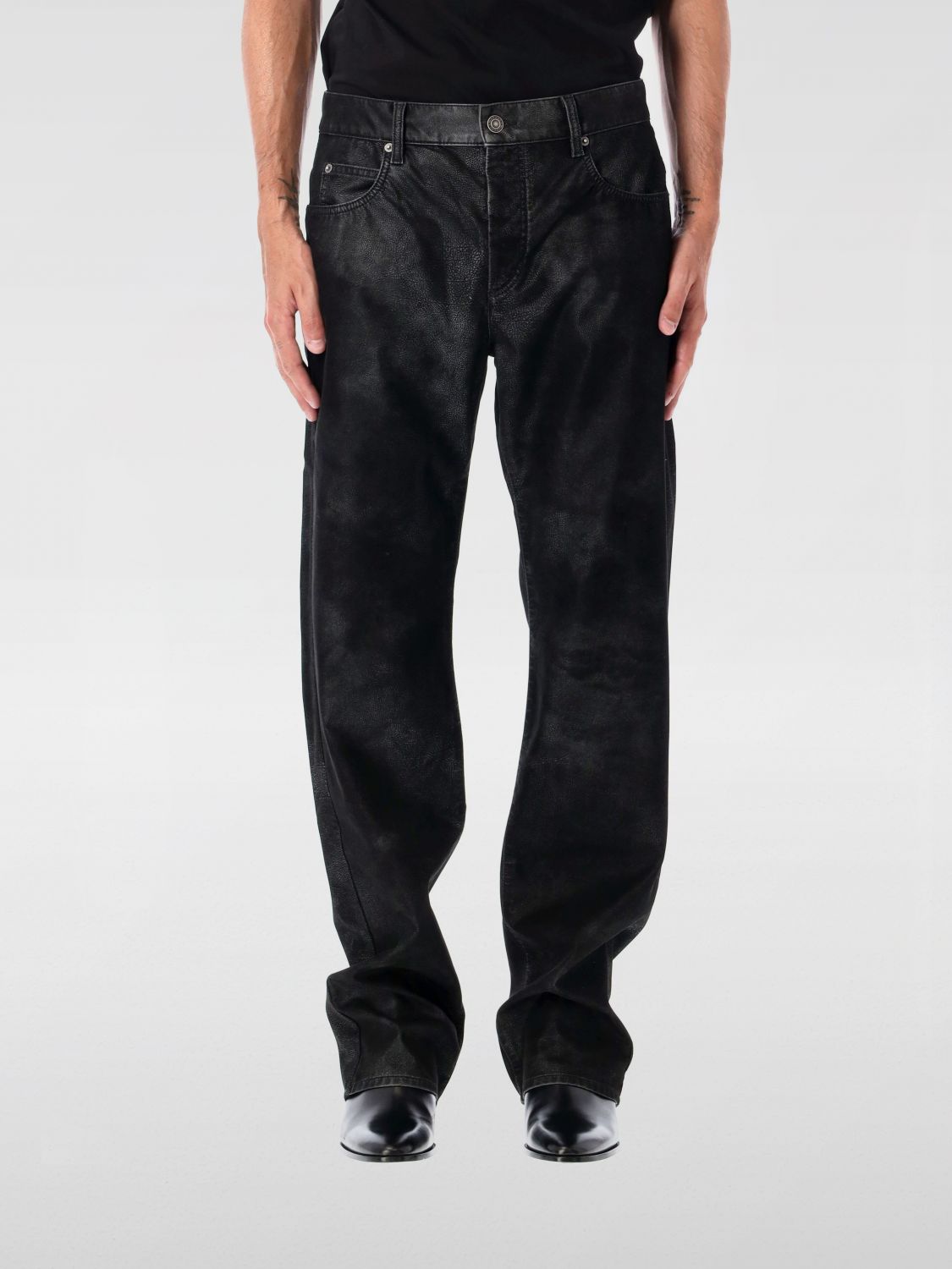 Isabel Marant Lewys-gb Regular Fit Trousers Black In Black