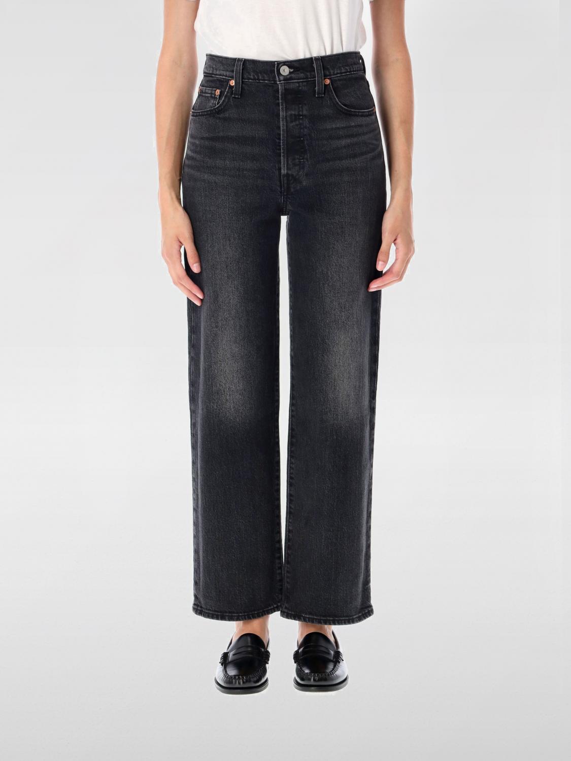 Levi's Ribcage Straight Ankle Jeans In Black