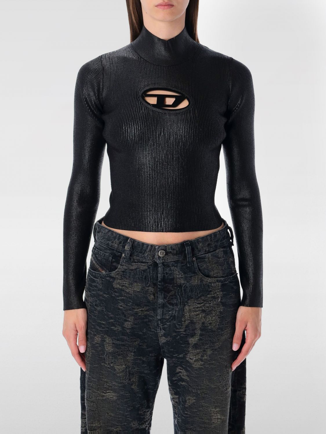 Diesel T-shirt Woman Color Fa01 In Black
