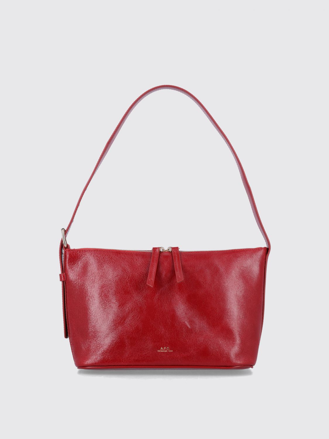 Apc Rectangular Shoulder Bag Adjustable Strap In Red