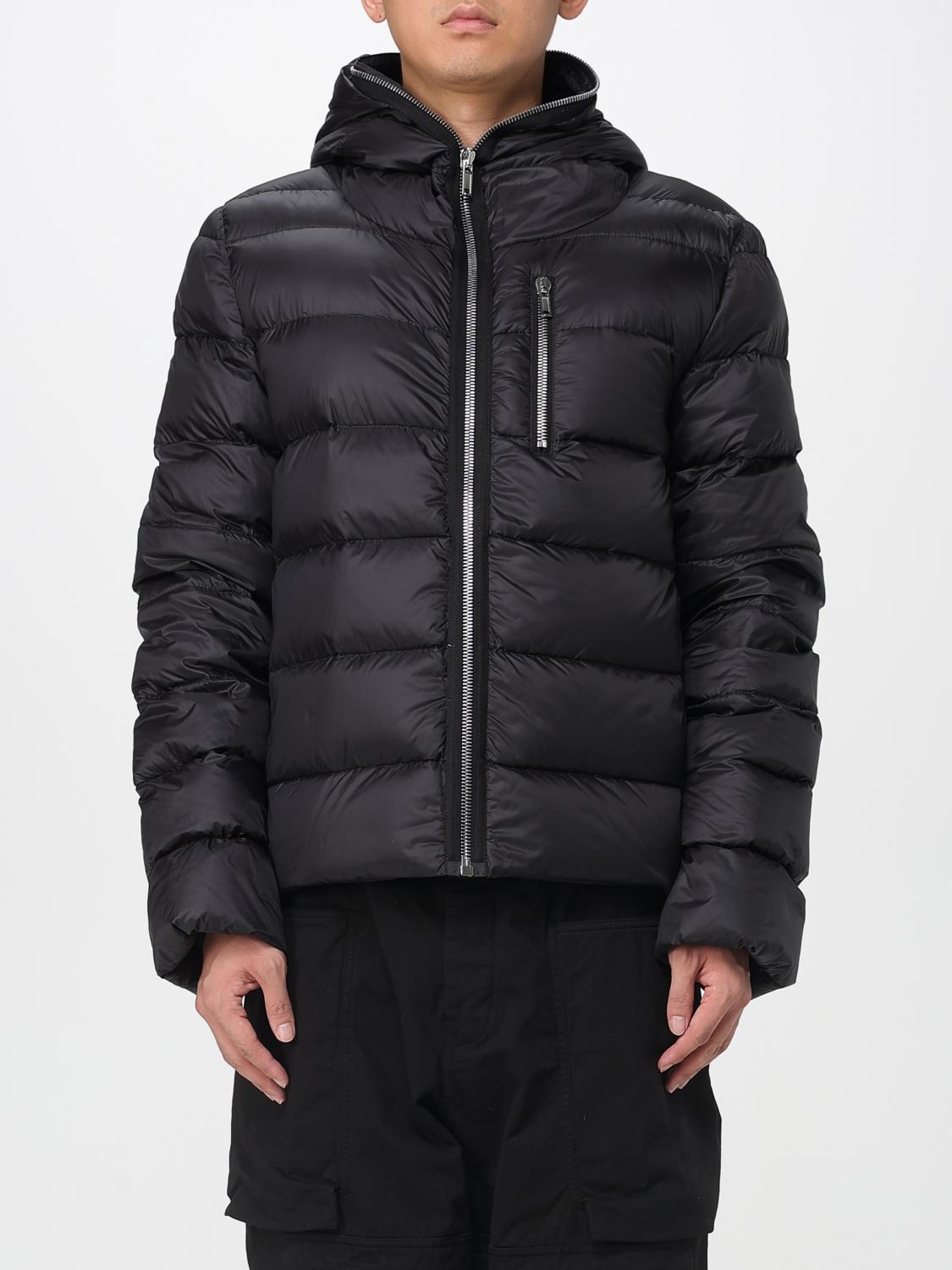 Rick Owens Shiny Finish Padded Down Jacket In Blue