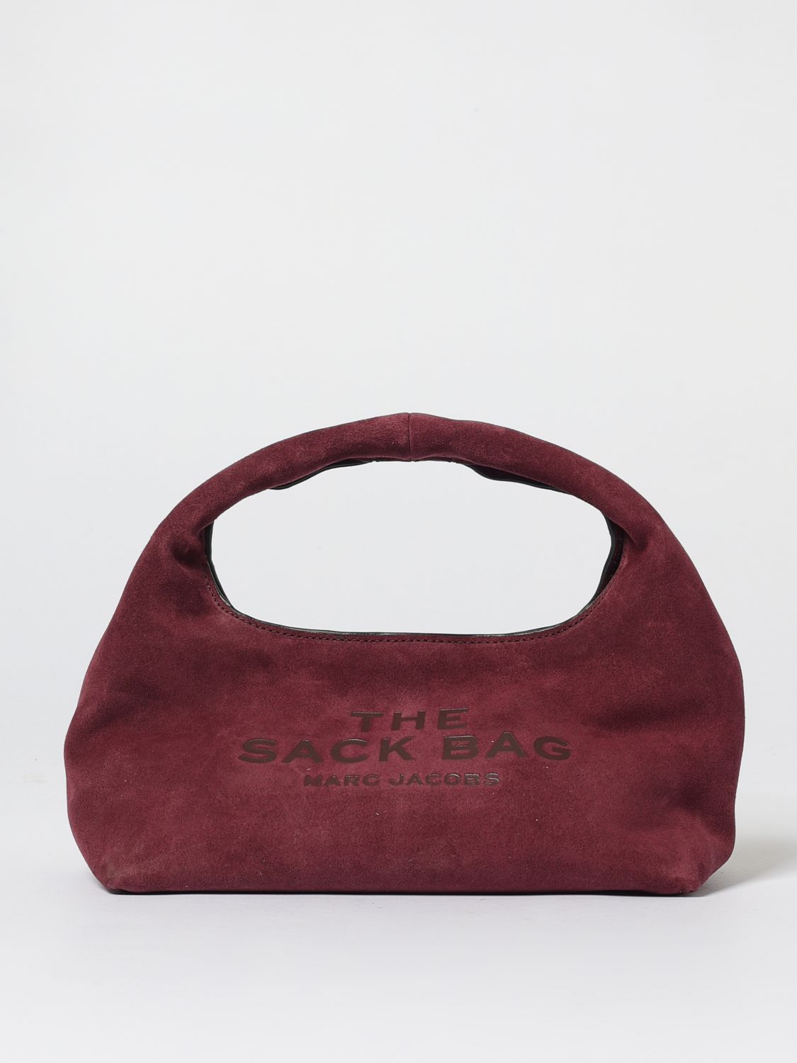 Marc Jacobs Dark Plum Leather The Mini Sack Shoulder Bag In Purple