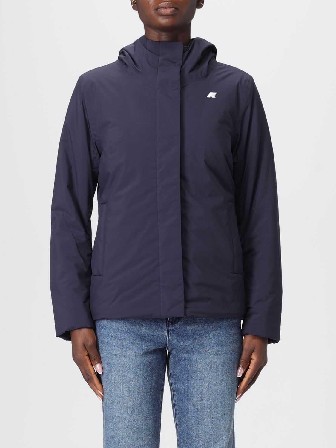 K-way Coat  Woman Color Blue In Blue