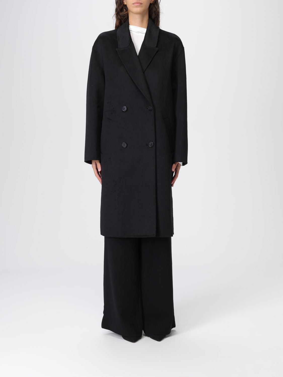 Liu •jo Coat Liu Jo Woman Color Black In Black