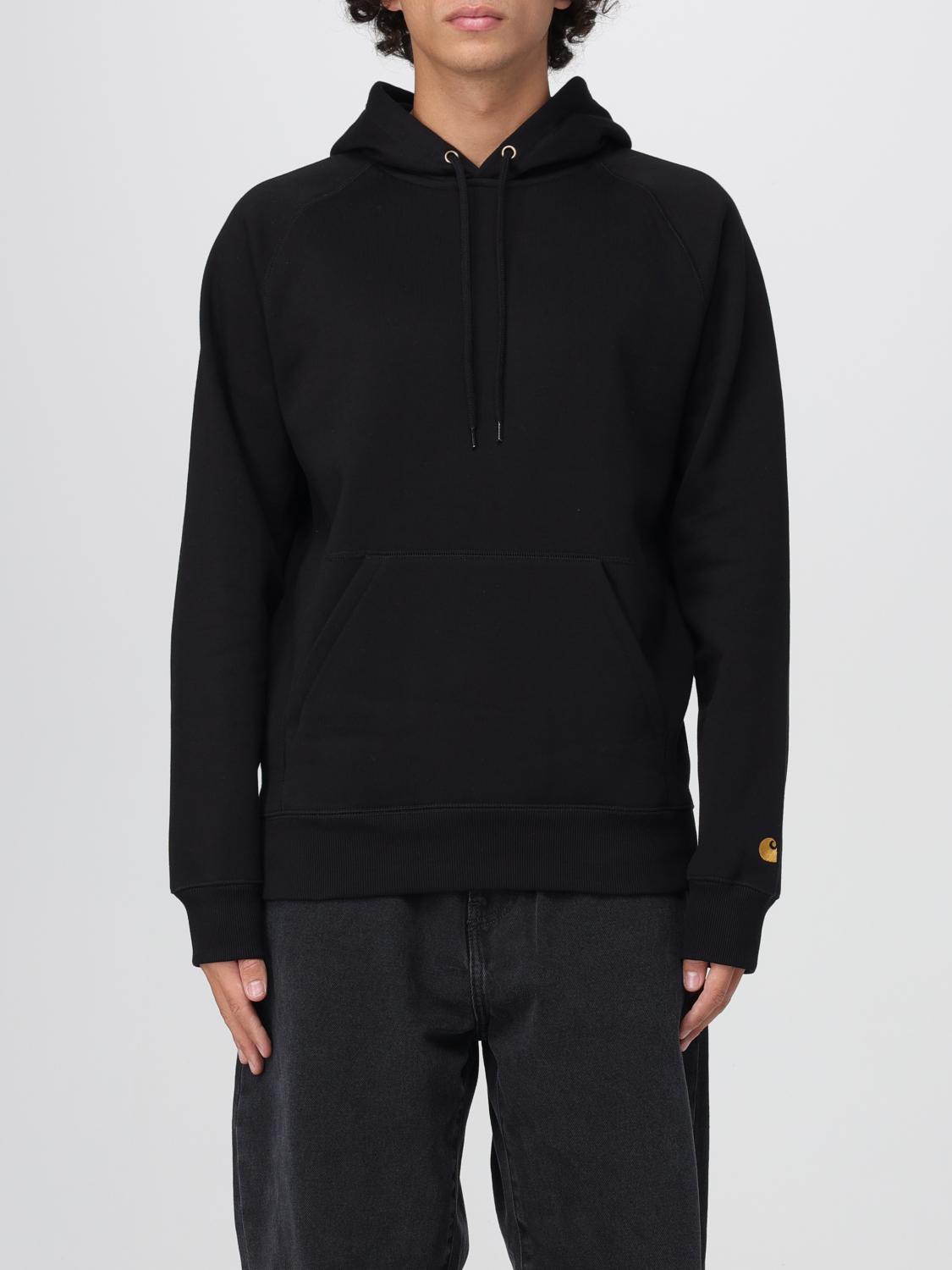 Carhartt Hooded Chase Sweatshirt Drawstring In Black