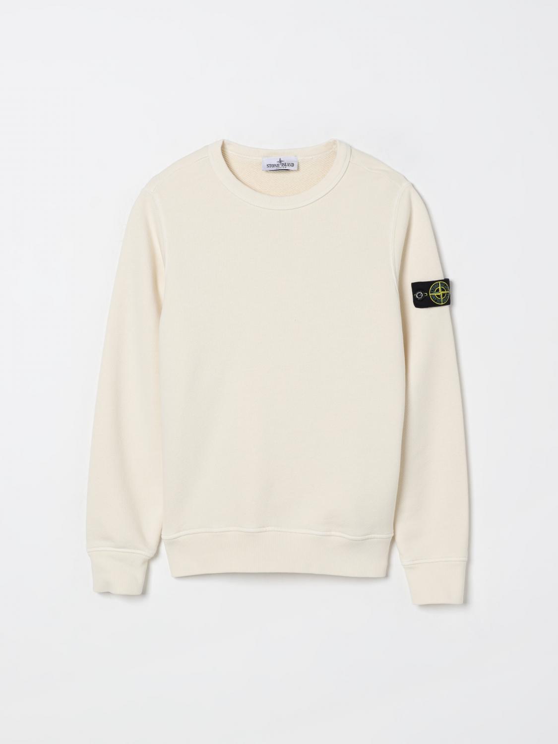 STONE ISLAND JUNIOR Sweater Kids color White　STONE ISLAND JUNIOR セーター キッズカラー ホワイト STONE
