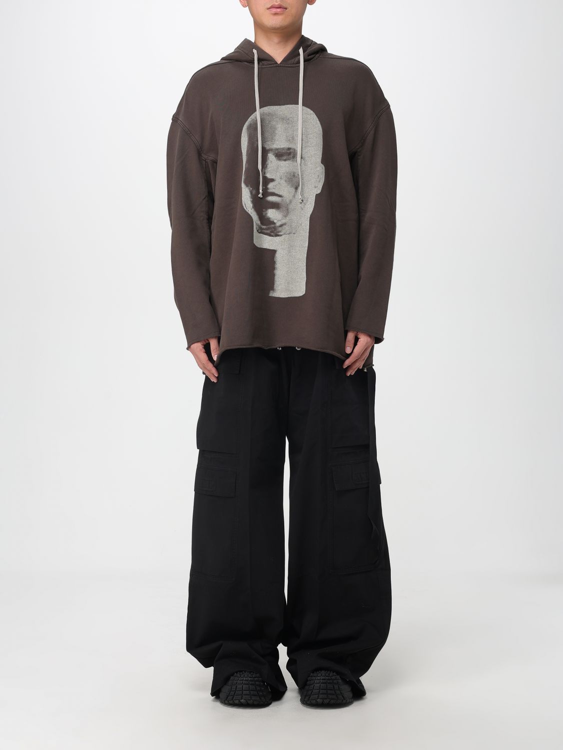 Rick Owens Drkshdw Sweatshirt Men Color Dust In Brown
