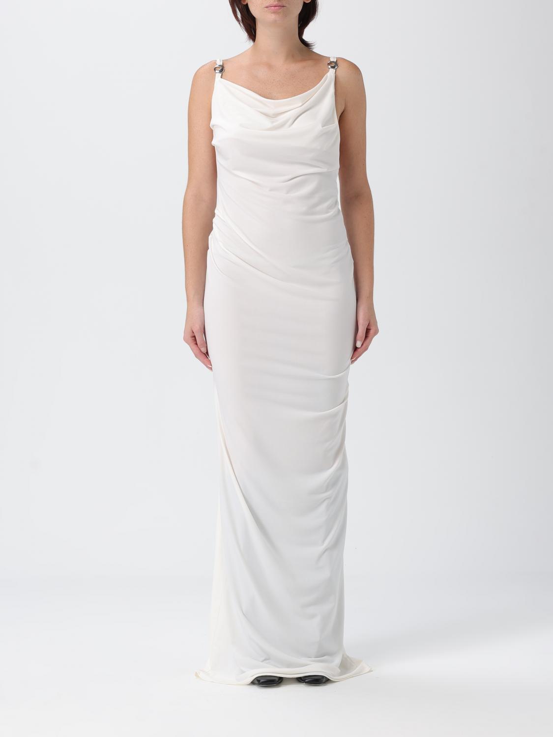 Coperni White Logo Maxi Dress In White