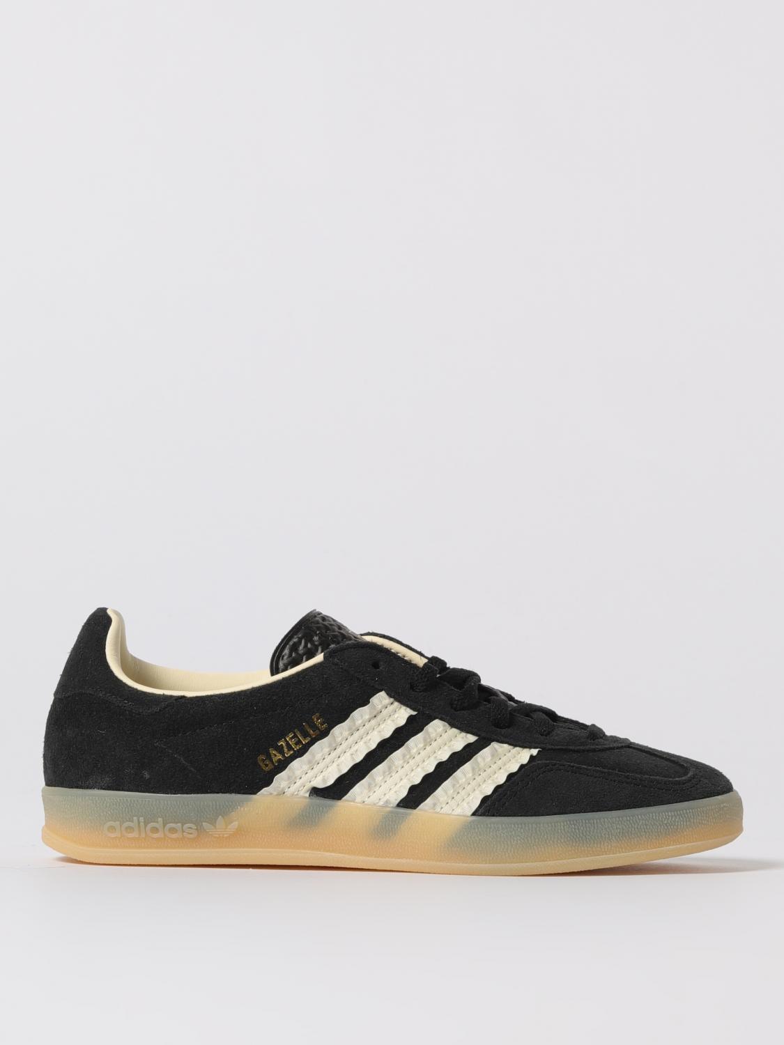 Adidas Originals Gazelle Suede Three-stripe Sneakers In Black