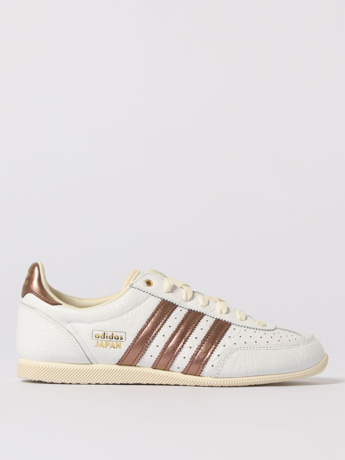 Adidas Originals Womens White Preloved Brown Cre Japan Leather Low-top Trainers In White