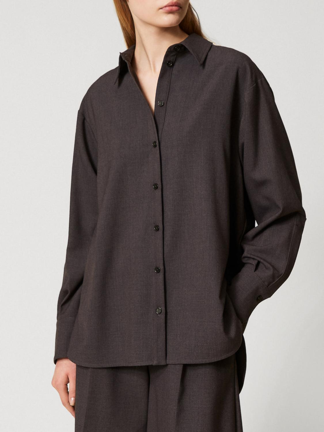 Twinset Shirt  Woman Color Grey In Black