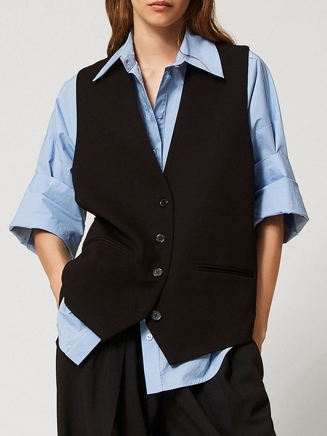 Twinset Actitude Waistcoat  Woman Color Black In Black