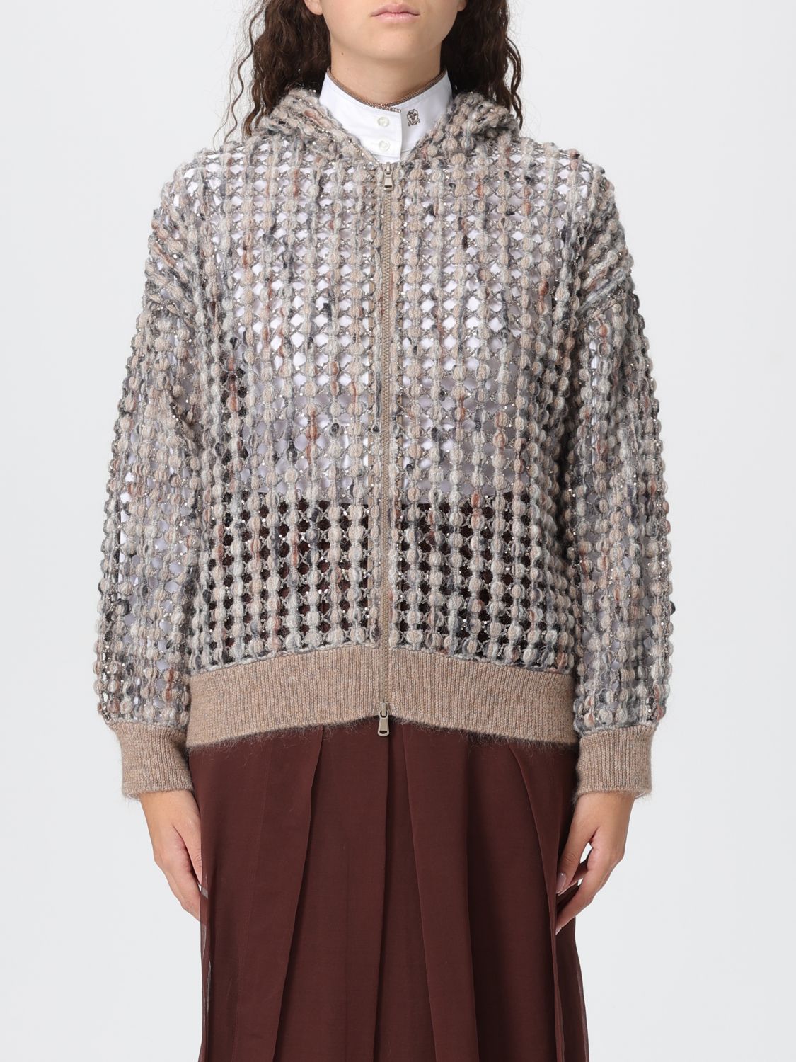 Brunello Cucinelli Sweater  Woman Color Beige In Brown