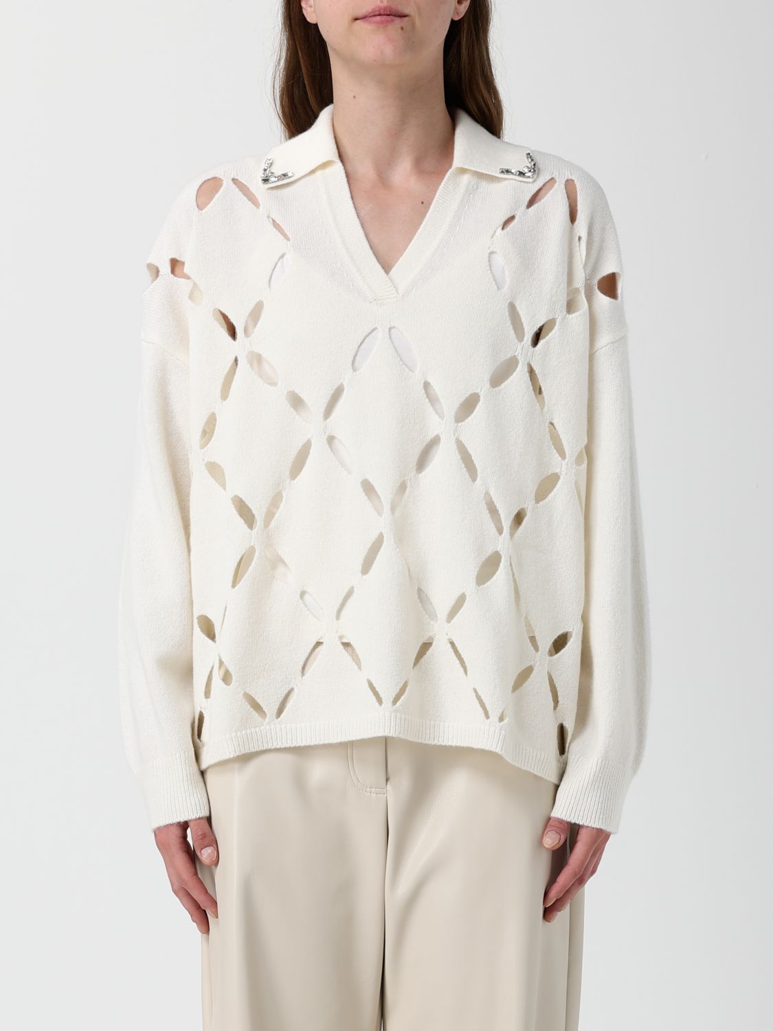 Liu •jo Sweater Liu Jo Woman Color White In White