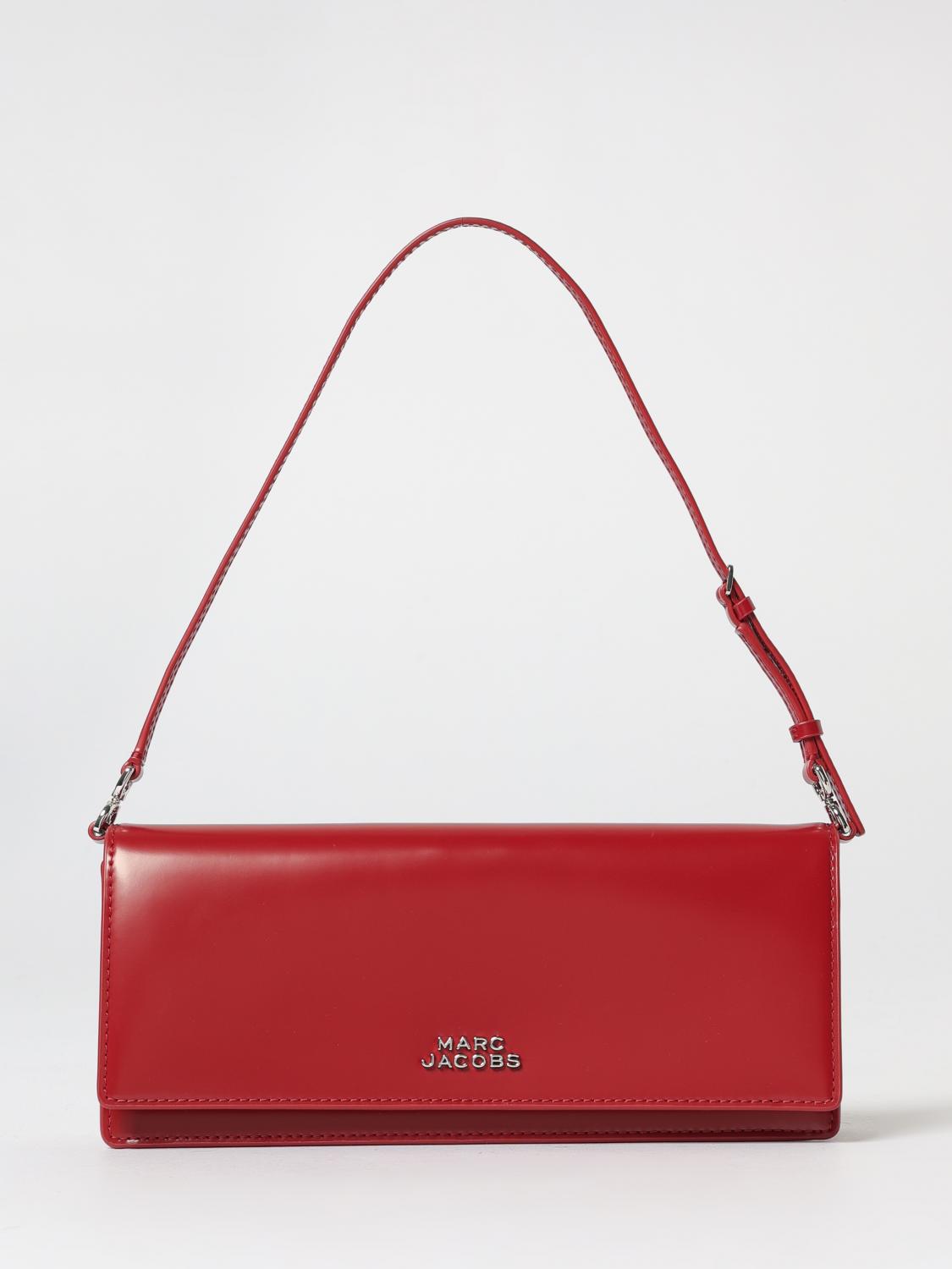 Marc Jacobs The Mirror Shoulder Shoulder Bag In Bordeaux Leather In Pink