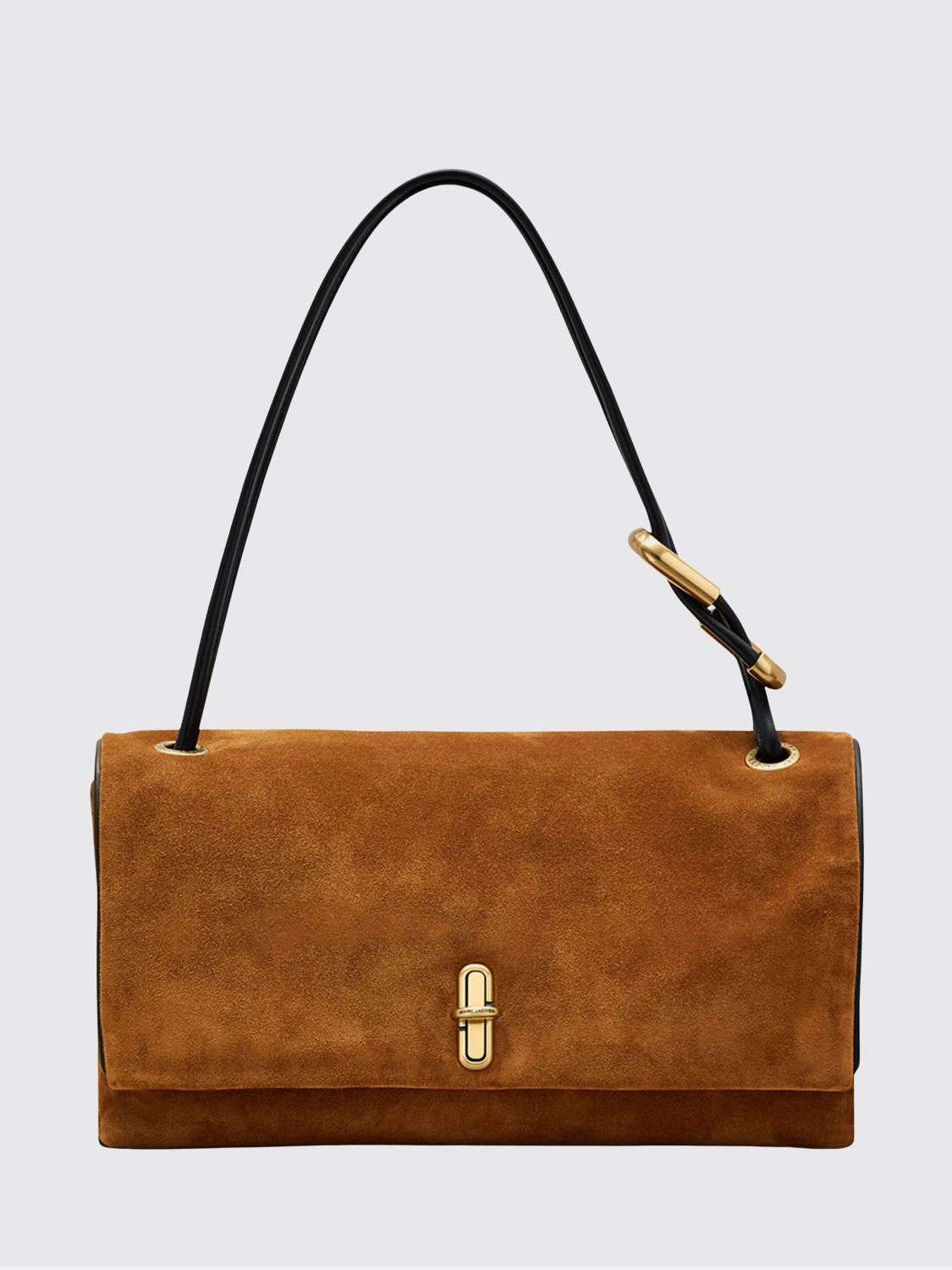Marc Jacobs Large Dual Suede Shoulder Bag In Brown