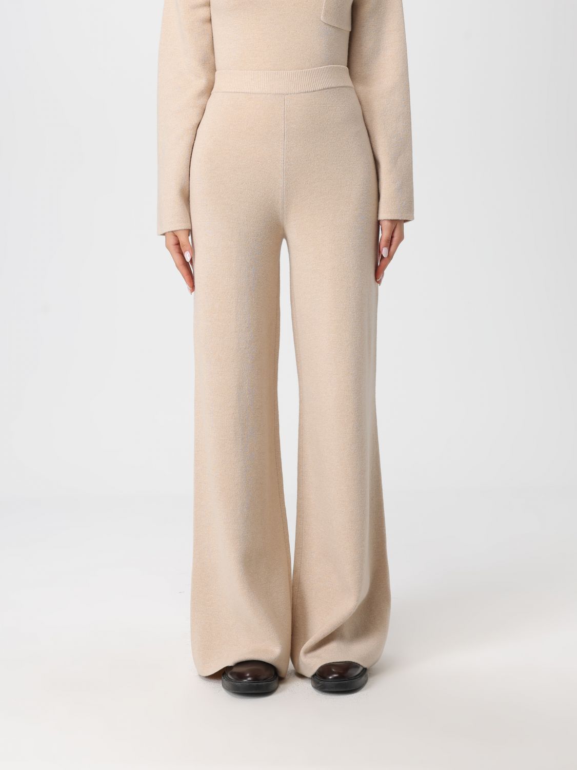 Max Mara Pants  Woman Color Beige In Multi