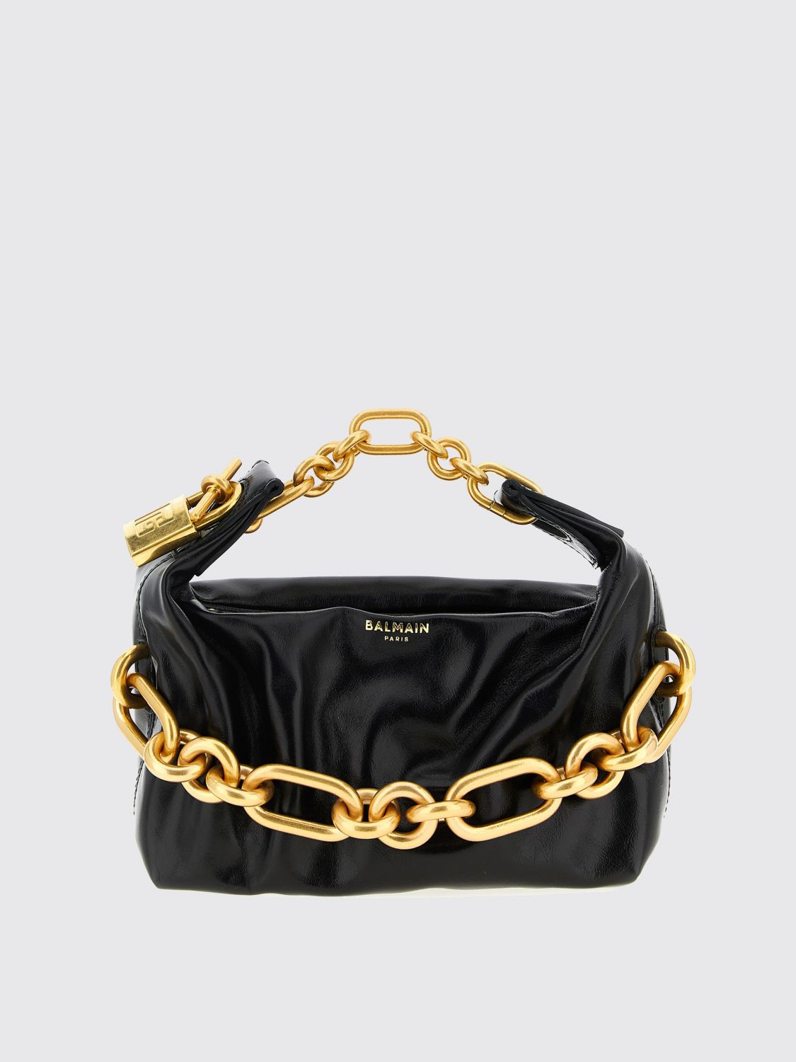 Balmain Black Sync Mini Shoulder Bag In Black