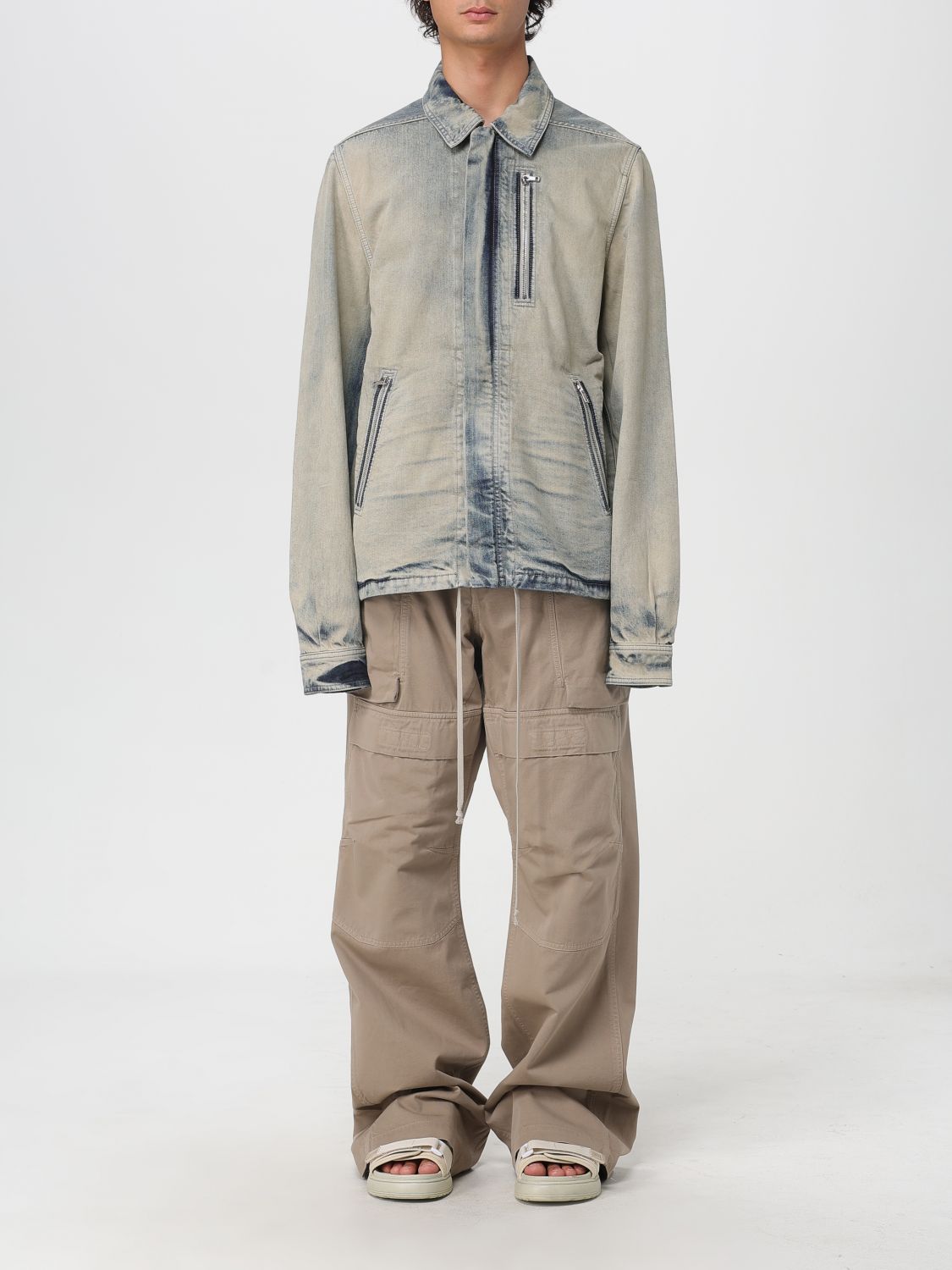 Rick Owens Drkshdw Jacket  Men Color Pearl In Blue