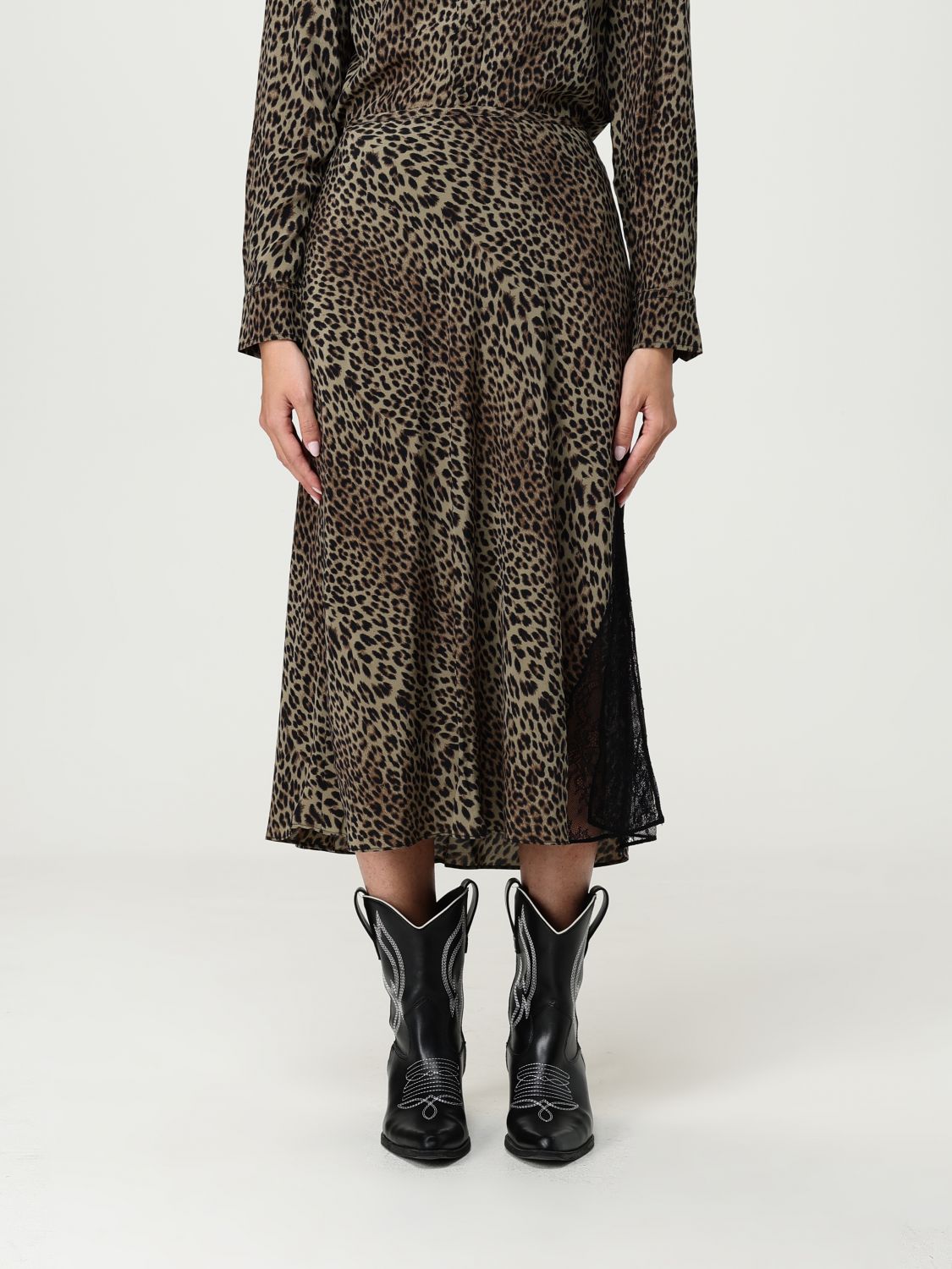 Zadig & Voltaire Skirt Woman Color Green In Brown