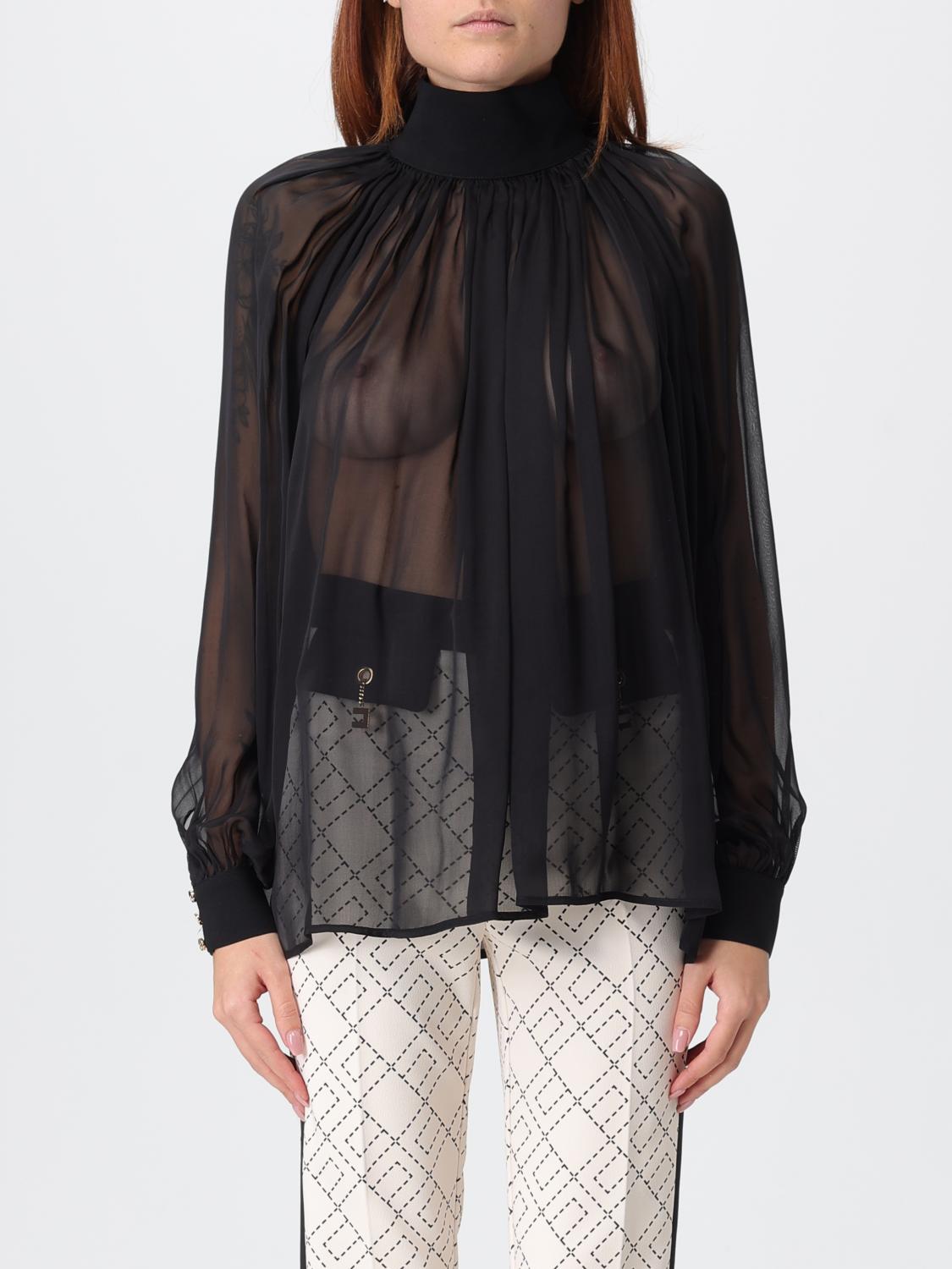 Elisabetta Franchi Top  Woman Color Black In Black