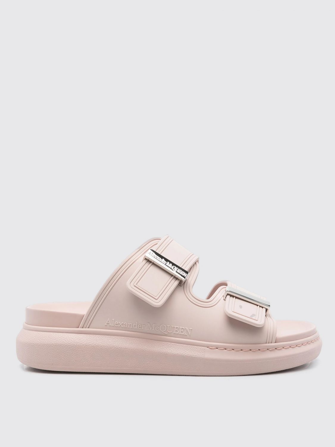 Alexander Mcqueen Flat Sandals Mcqueen Woman Color Pink In Pink