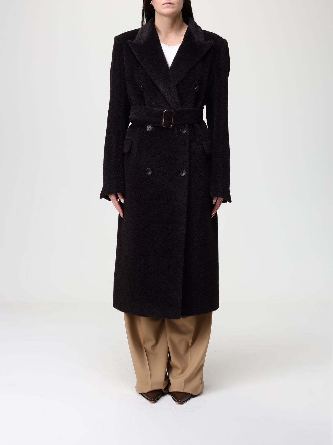 TAGLIATORE Coat Woman color Brown TAGLIATORE