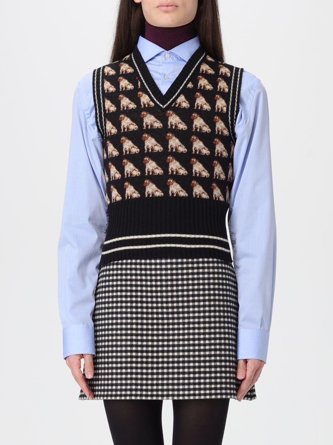 Valentino Petit Charles Vest In Black