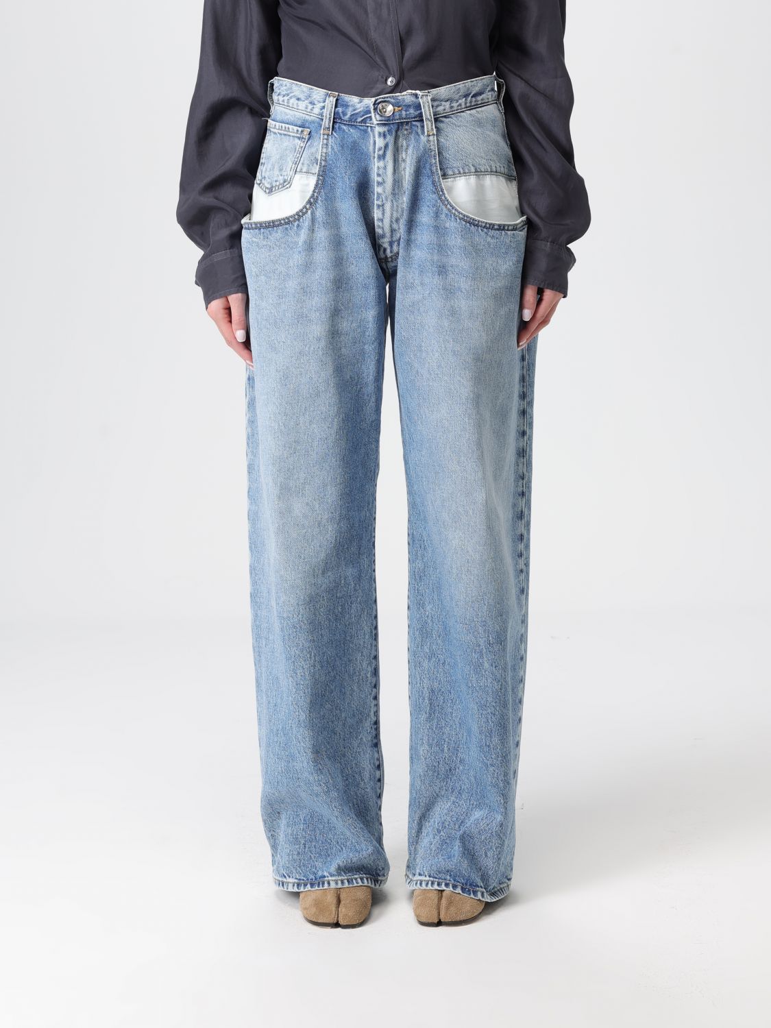 Maison Margiela 5-pocket Wide-leg Denim Pants In Blue