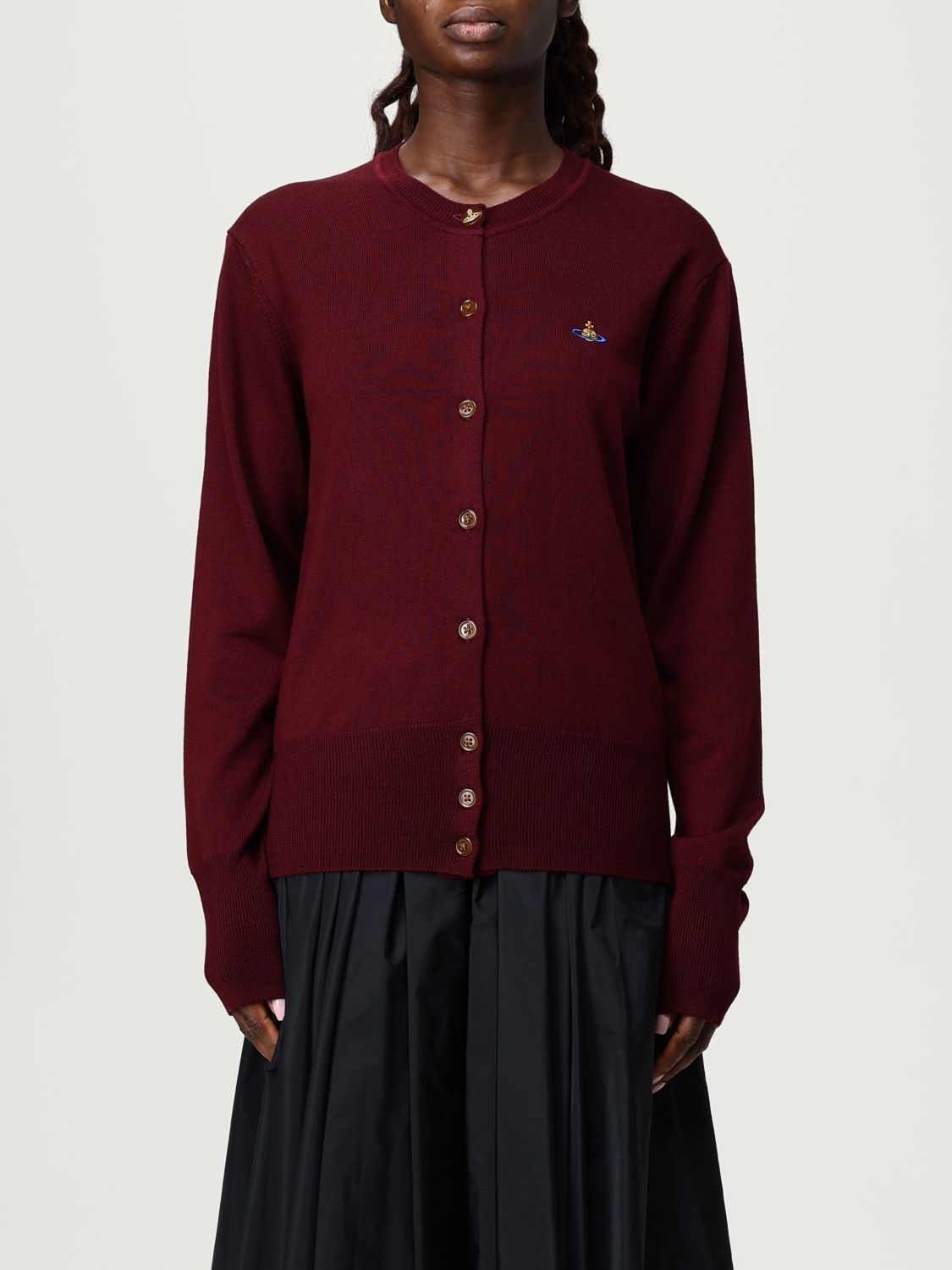 Vivienne Westwood Orb-embellished Button Cardigan In Red