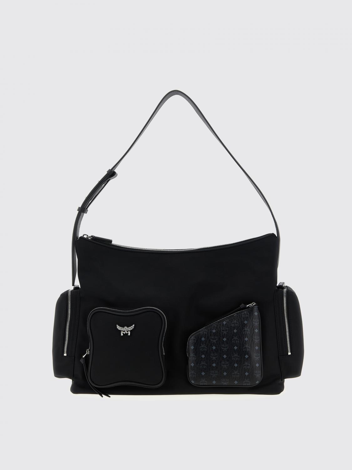 Mcm Black Aren Medium Shoulder Bag In Black