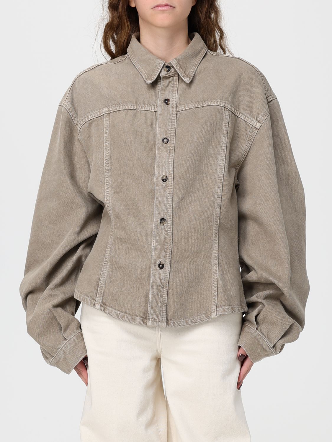 Haikure Shirt Woman Color Beige In Brown