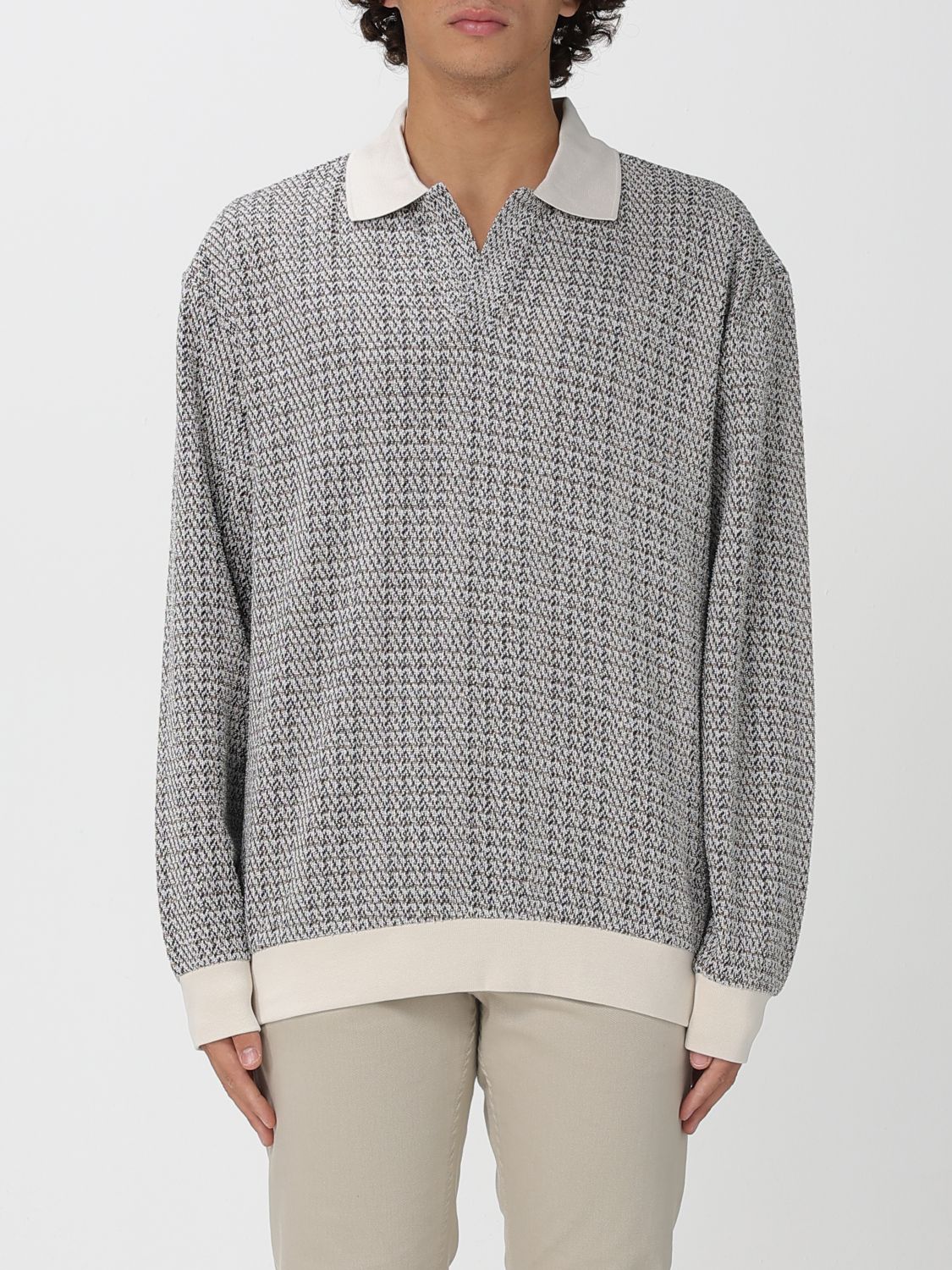 Hugo Boss Boss C Sota 102 Sweatshirt Off White In Gray