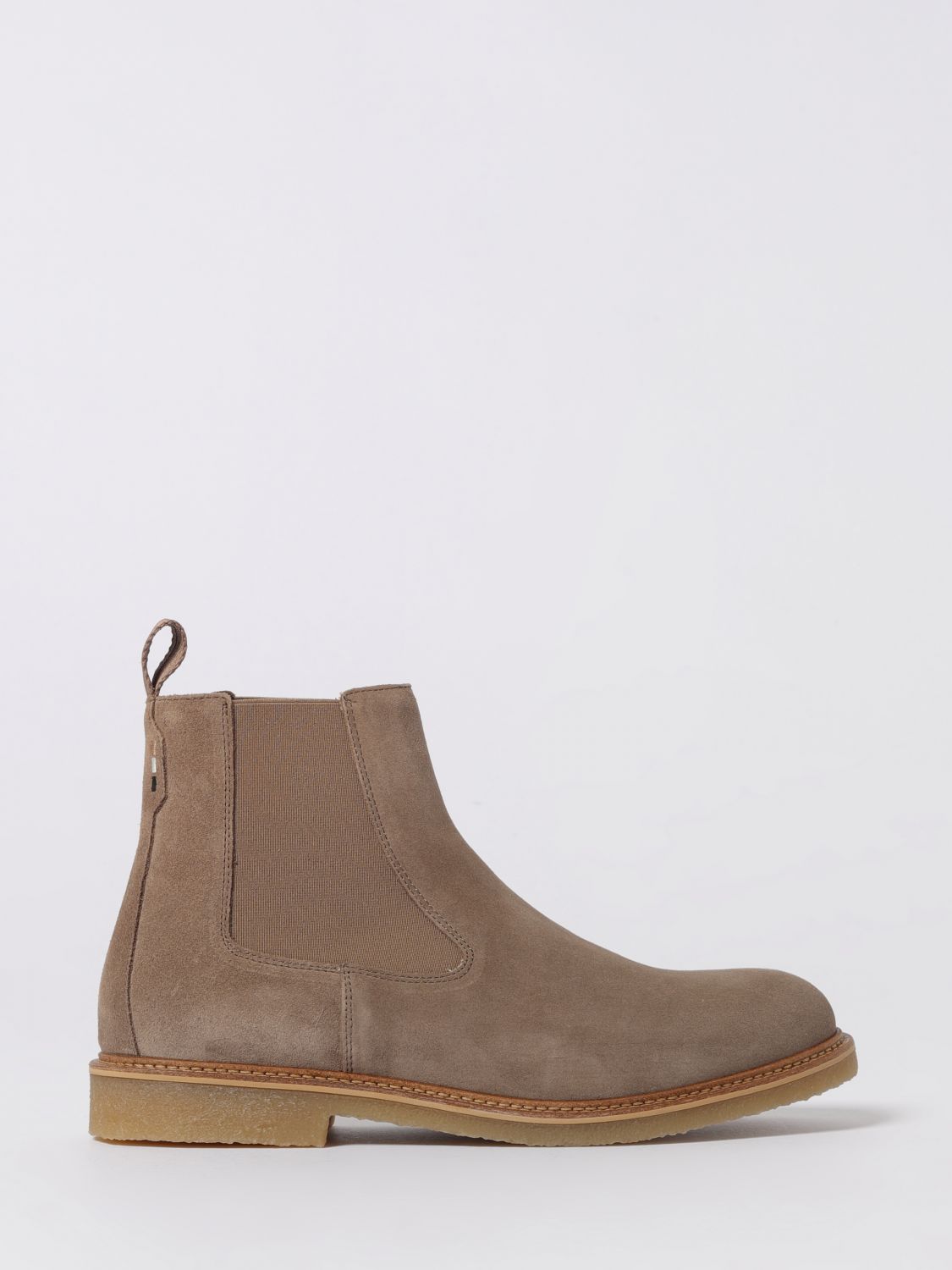 Hugo Boss Kope Suede Chelsea Boots Medium Beige In Brown