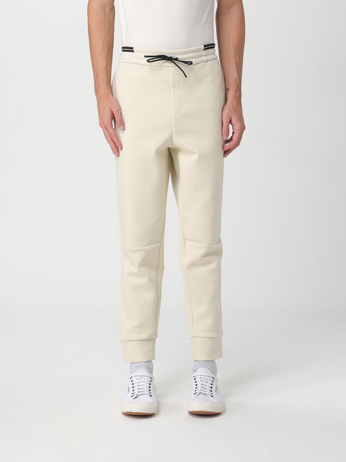 Hugo Boss Pants Boss Men Color Yellow Cream In Neutral