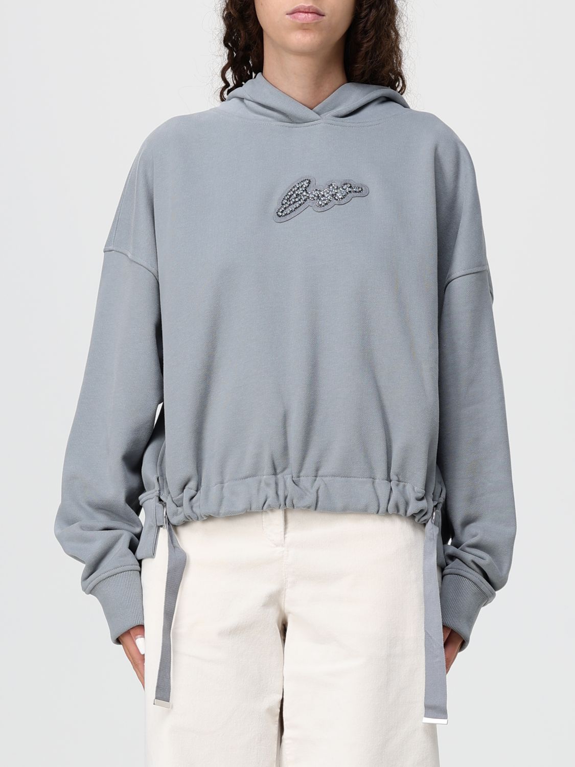 Hugo Boss Sweatshirt Boss Woman Color Grey In Blue