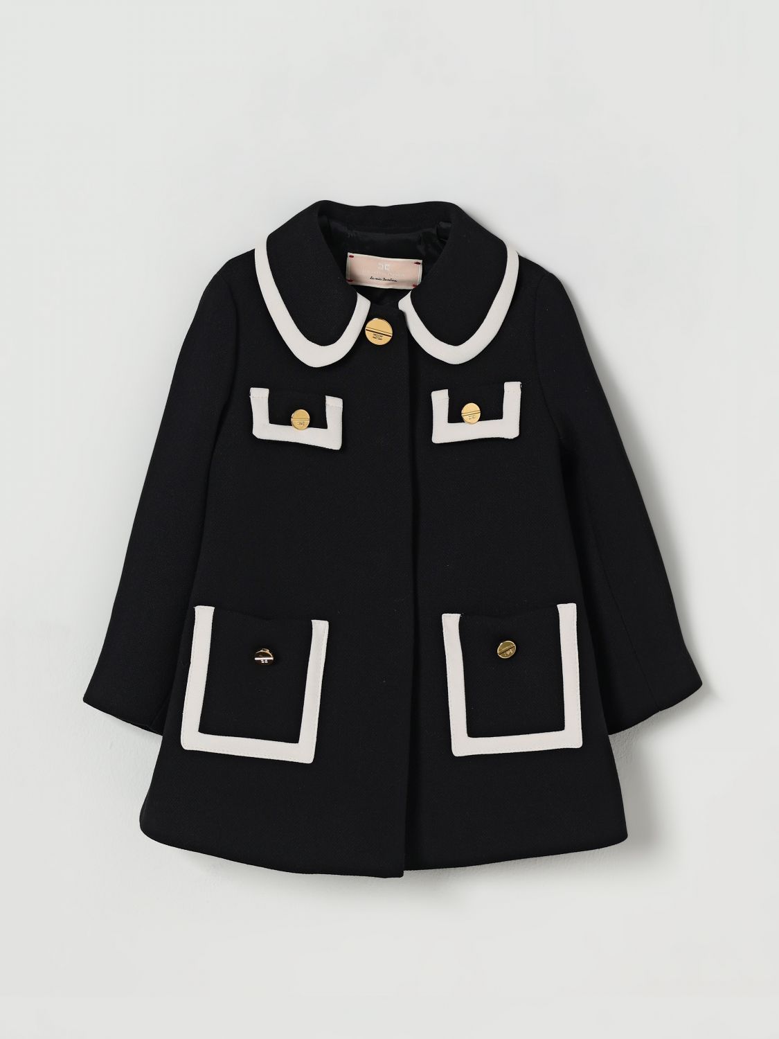 Elisabetta Franchi La Mia Bambina Coats Kids Color Black In Black
