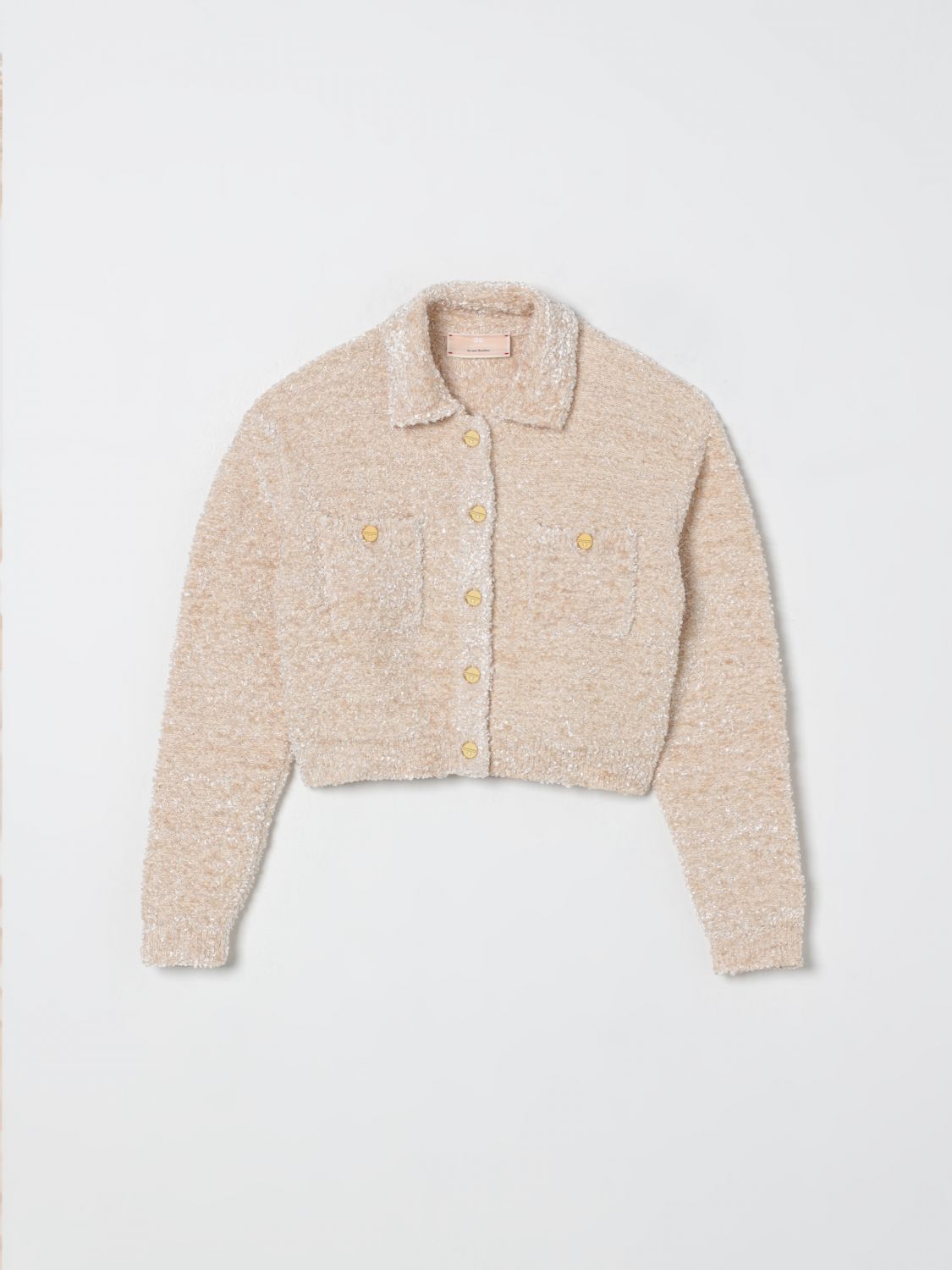 Elisabetta Franchi La Mia Bambina Sweater Kids Color Honey In Gray