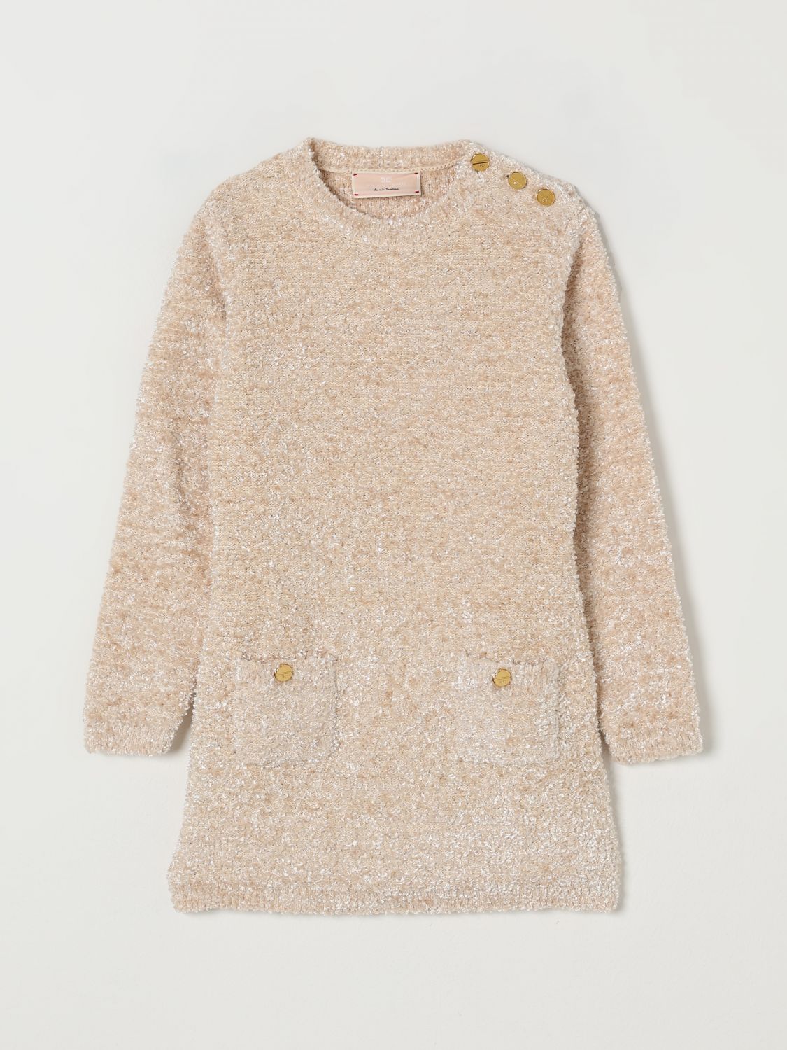 Elisabetta Franchi La Mia Bambina Dress  Kids Color Honey In Brown