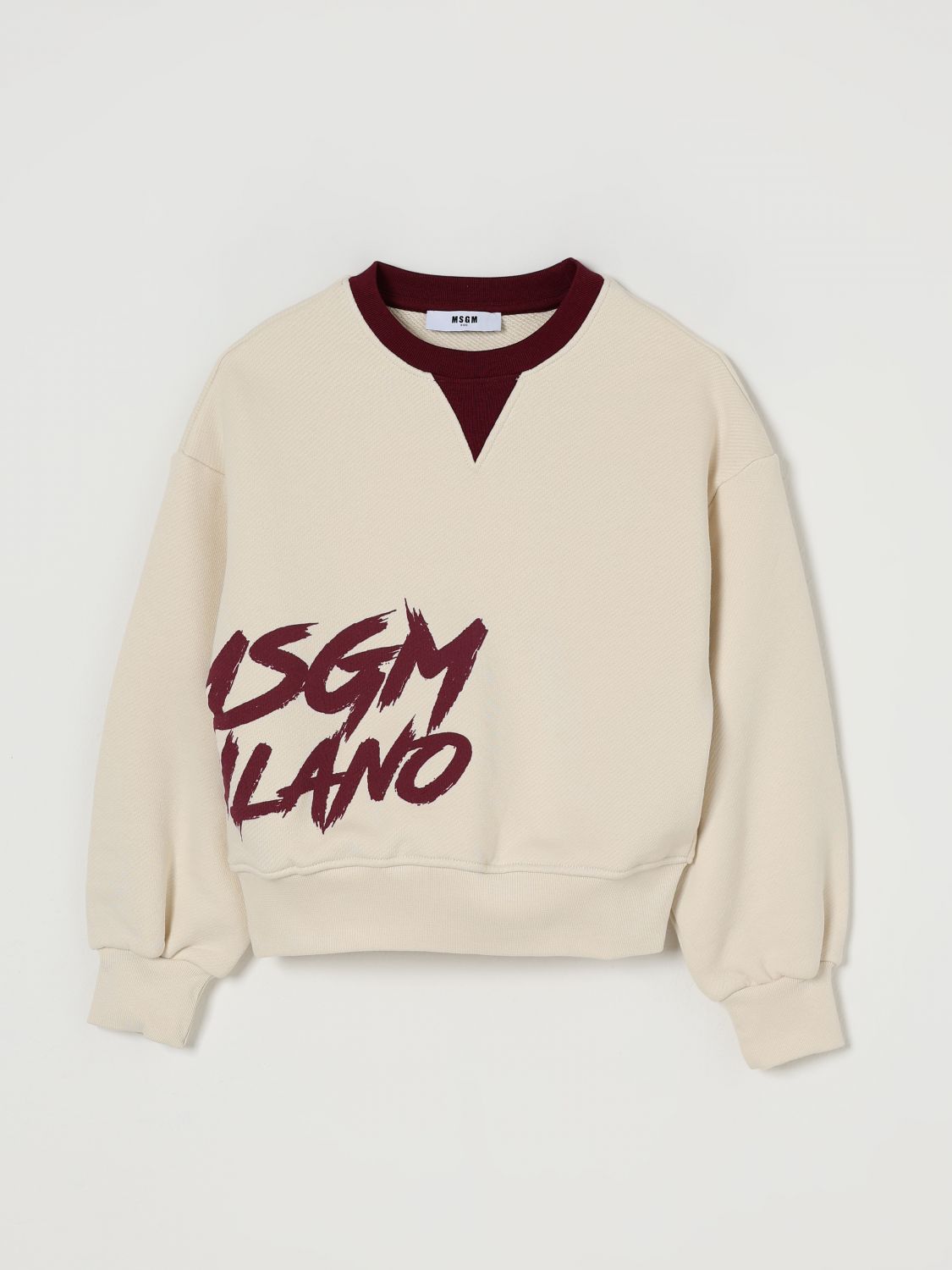 Msgm Sweater Kids Kids Color Yellow Cream In Yellow