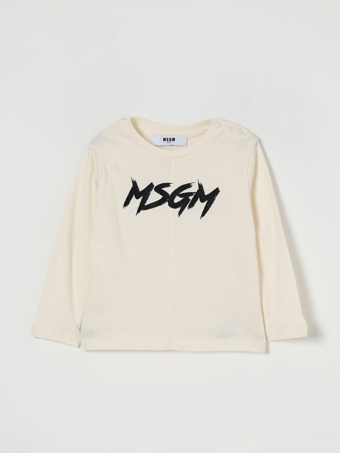 Msgm T-shirt Kids Kids Color Yellow Cream In Neutral